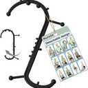 Detachable Trigger Point Massage Cane, Button-Release Design Massage Hook for Back, Neck & Shoulder Pain Relief, Pressure Point Massage Tool for Muscle Recovery (Medium, Black)