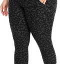 MOREFEEL Capri Plus Size Leggings for Women with Pockets-Stretchy Tummy Control High Waist Workout Black Yoga Pants, Size 3XL