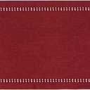 Grelucgo Handmade Hemstitched Polyester Rectangle Table Placemats (12x18 inch Set of 6,Cranberry)