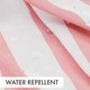 AmazerBath Pink Vertical Stripes Shower Curtain, Cute Pink Stripe Bathroom Shower Curtain with 12 Shower Curtain Hooks, Rustic Fabric Pink and White, 72x72 Inches
