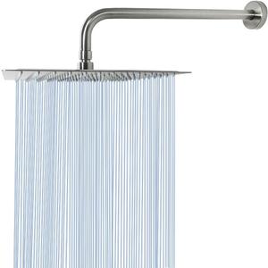 NearMoon Square Rain Shower Head With Extension Arm, Large Stainless Steel Rainfall Shower-Waterfall Full Body Coverage (12 Inch, Nickel)