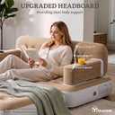YITAHOME Queen Size Air Sofa Bed Mattress with Headboard and Pump