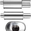 Catekro Exhaust Muffler Y Pipe 2.5" Inlet 3" Dual Outlet 21.3" Length