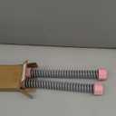 2PCS Weighted Ropeless Battle Ropes, 3.5 lbs in total, Heavy Duty Workout Rope for Home Gym with Training Poster, Portable Workout Rope for Strength Training, HIIT, Cardio, Non-Slip Grip, Fitness Equipment for Men & Women (Pink)