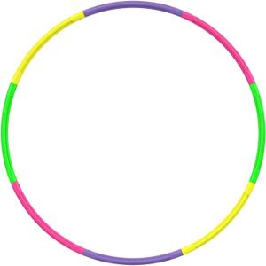 32 Inch Kids Exercise Hoop,8-Piece Detachable Adjustable Weight Fitness Toy for Children, Gymnastics, Dog Agility Training - Colorful Hoops for Party Games, Christmas Wreath Decor