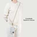 2 x 2 Pack Crossbody & Neck Phone Strap, Customizable Neck Strap with 0.5mm Removable Phone Tab, Hands-Free Holder for Phones, Earphones, Badges & Keys (Black+Black)