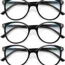 GIBLOGO Reading Glasses for Women and for Men, Blue Light Blocking Readers, Bluelight Eyeglasses 3 Pack, Magnification Strength: 2.75 x