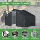 Chicken coop Cover, Waterproof in Winter. Suitable for Rooftop Chicken coops, Full Coverage, Black, No Chicken coop