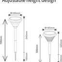 Solar Powered Outdoor Path Light, Warm White Light 3000K, Auto ON/Off, Adjustable Height 27in/19in (70cm/50cm), IP65 Waterproof for Garden, Yard & Driveway, Die-Casting Aluminium, 1 Pack.