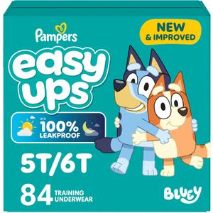 Pampers Training Pants - Easy Ups Boys & Girls Bluey - Size 5T-6T, 84 Count, Children's Potty Underwear 