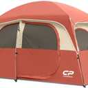 CAMPROS CP Upgraded 6 Person Camping Tents, Waterproof Windproof Family Tent with Larger Mesh Windows & Door, Double Layer, Easy Set Up, All-Season Dome Tent with Top Rainfly & Carry Bag