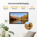 FANGOR 21.5" Large Digital Picture Frame 64GB, WiFi Photo Frame 1920x1080 FHD IPS Display with Remote Control, Auto-Rotate, Wall Mounted, Share Photos/Videos Via Uhale App/USB/SD (No Touch Screen)