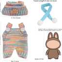 17cm Doll Clothes - 10PCS Cute Dolls Clothes and Shoes,Hat, 6.7 Inches Woolen Crochet Suit,Strap Jumpsuit, with Scarf Glasses - Adorable Pink Blue Dolls Accessories (NoDoll) (10 Piece Set - Mixed)