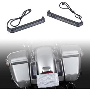 Plug and Play Saddlebag Lights LED Running Brake Turn Signal Lamps, Compatible with Harley Street Glide FLHX, Road Glide FLTRX, CVO FLHXSE,FLTRXSE,FLTRXSTSE 2024-2025,ABS (Smoke)