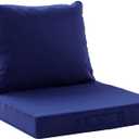 Codi Outdoor Chair Cushions for Patio Furniture 22x22, Waterproof Deep Seat Cushion Replacement for Outside Chairs, Couch, Sofa, Washable Removable Cover with Handle & Adjustable Straps, Navy Blue