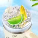 Lid Plate Topper for Stanley Cup 40 30 oz - Cute Decoration Accessories for Tumbler, Water Botter Bling Decor for Women Girls (Lemons Ice Cube)