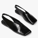 Women's Slingback Flats Fashion Comfortable Casual Work Flats for Women Elegant Square Toe Shoes 7.5