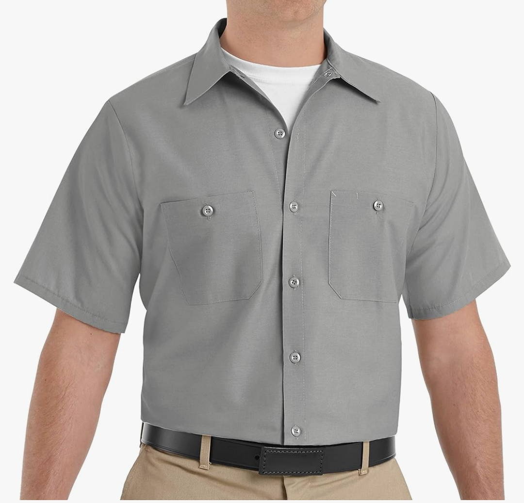Red Kap Men's Industrial Work Shirt, Regular Fit, Short Sleeve 3XL