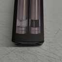 Electric Salt and Pepper Grinder Set - Battery Operated, Stainless Steel Shakers with Adjustable Fine & Coarseness, One Handed Operation, LED Light & Complimentary Mill Rest Tray ((AA) Pack of 2)