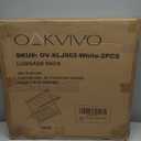 oakvivo Fully Assembled Luggage Racks Pack of 2, Upgraded Bamboo Foldable Suitcase Stand with 5 Nylon Straps, 26.77" Thickened Luggage Stand Holder with Shelf for Guest Room Bedroom Hotel, White