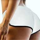 Women's Active Shorts Fitness Sports Yoga Booty Shorts for Running Gym Workout (White, S)