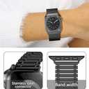 For Apple Watch Band 49mm 46mm 42mm 45mm 41mm 44mm 40mm 38mm, iWatch Bands Magnetic Metal Strap Women Men Stainless Steel Bracelet Wristband for Apple Watch Ultra/2 Band Series 10 9 8 7 SE 6 5 4 3 2 (Black)