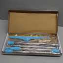 Carpet Rake for Pet Hair Removal - Reusable Pet Hair Remover, 60 Adjustable Long Handle Cat Dog Carpet Rake Scraper with Patented Design, Dog Hair Rake Brush for Rugs, Mats (Blue)