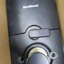 Kwikset 99170-004 SmartCode 917 Keypad Keyless Entry Contemporary Residential Electronic Lever Lock Deadbolt Alternative with Halifax Door Handle and SmartKey Security, Matte Black
