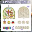 Cinrobiye 24 Sets Lent Crafts Kits for Sunday School Pray Fast Give Hanging Sign Christian Easter Sunday School Craft Bulk DIY Crafts for Kids Classroom Church VBS Activities Decorations