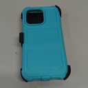 Saiboro for iPhone 15 Pro Max Case with Belt Clip Holster, Shockproof Heavy Duty Rugged with Stand, Heavy Duty, 2 Layers of Sturdy, Anti-Drop, for Protective iPhone 15 Pro Max Case Turquoise