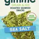 Gimme Grab & Go Roasted Seaweed Snacks, Sea Salt, Portable Slim Packs, Vegan, USDA Certified Organic, Gluten Free & Non-GMO, 5 Value Pack, 0.7 Ounce (Pack of 6)