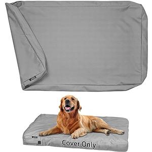Joroamp Dog Bed Cover, Waterproof Bed Cover for Dog/Cat, Replacement Washable Removable Covers with Zipper, 40x27x4 Inches Gray