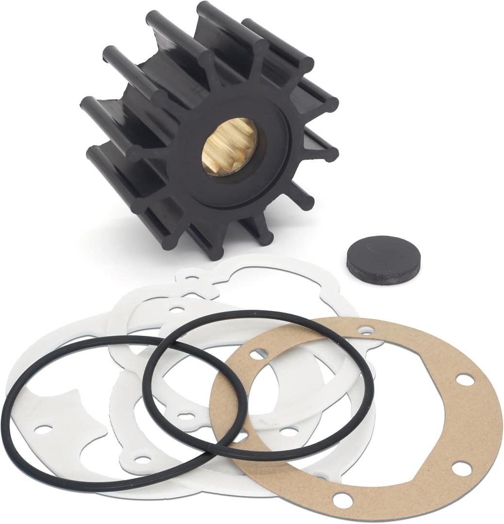 QuickMarine 21213660 Sea Water Pump Impeller Kit Replace Vol-vo Penta 3.0 4.3 5.0 5.7 L V6 & V8 Stern Drive Inboard Engines Replace 21951348 Sierra 18-3277 18-3081