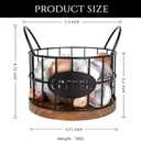 Coffee Pods Holder for Countertop, K Cup Holder Organizer, Sturdy Kcup Storage Basket with Wooden Base, Pods Container for Kitchen Bar Counter Office Desktop (Black)