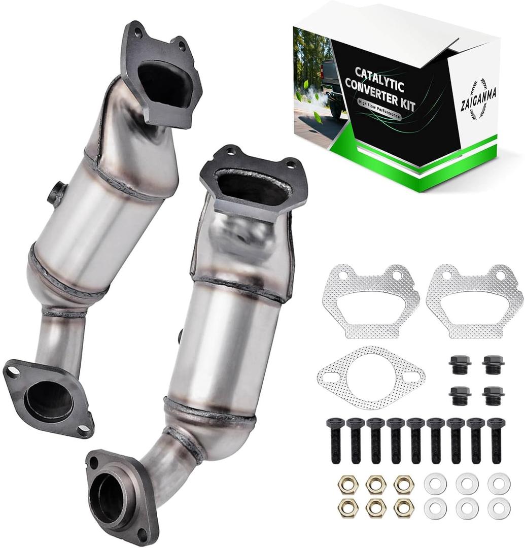 Front Rear Catalytic Converter Compatible with 2011-2019 Chrysler Town & Country Dodge Grand Caravan Journey Avenger 200 3.6L Replace 674121 Without Heat Shield Bracket (EPA Compliant)