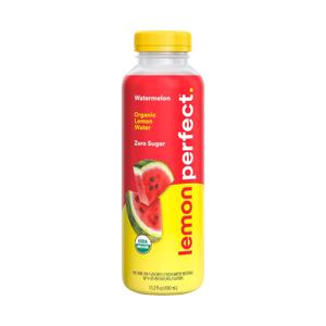 Lemon Perfect Watermelon, Flavored Lemon Water, Organic, Zero Sugar, Healthy Hydration Drinks, 15.2 fl oz Bottle