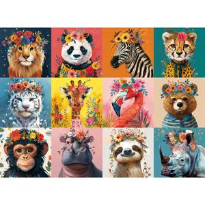 500 Piece Puzzles for Adults,Beautiful Wild Animals Jigsaw Puzzle for Adults Seniors,Recycled Cardboard Dogs Puzzle 500 Piece,Family Activity Great Gift for Family Friends 20.5 * 15 inch