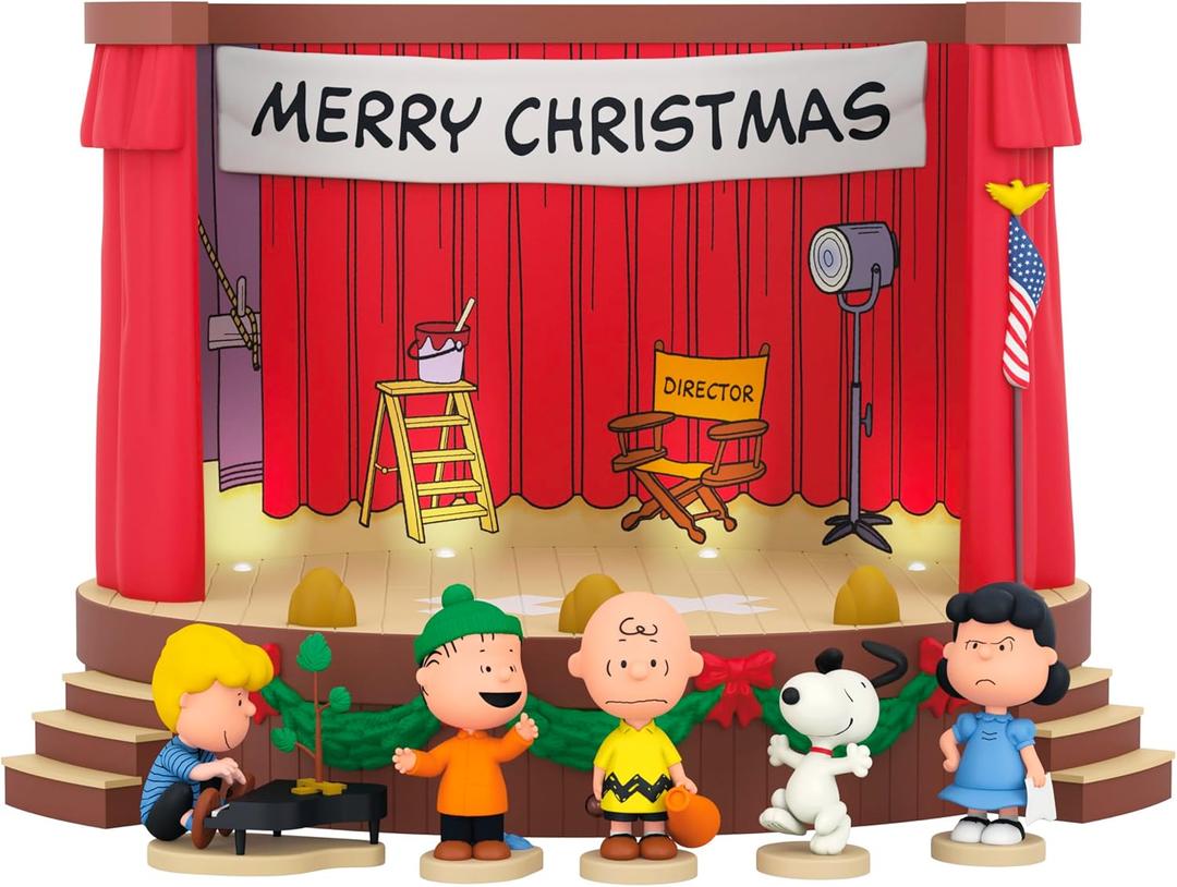 Hallmark Keepsake Peanuts Christmas Tabletop Decoration, The Peanuts Gang Merry Christmas, Charlie Brown! with Light and Sound