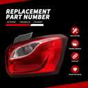 Nakkaa Tail Light Compatible with Equinox LS/LT 2018 2019 2020 Passenger Side Rear Brake Lamps Right Halogen Taillight Assembly 84769836