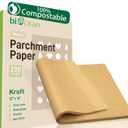 X200Pcs 12x16In Unbleached Parchment Paper Sheets Precut Heavy Duty Flat Kitchen Baking Supplies Paper Non-Stick,Non-Toxic Cooking Paper for Air Fryer, Steaming, Oven Make Cup Cake Bread Cookie