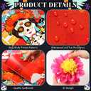 Pasimy Day of The Dead Bulletin Board Set Colorful Sugar Skull Classroom Decorations Mexican Dia De Los Muertos Cutouts with 3D Paper Flowers for Door Wall Decor Fiesta Halloween Party(Classic)