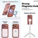 Vooii Magnetic for iPhone 17 Pro Max Case, Compatible with Magsafe (Premium Liquid Silicone) (Integrated Camera Control Button) Full Body Protective Anti-Scratch Microfiber Lining 6.9 inch, Caramel