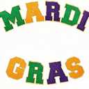 9 Pcs Carnival Iron on Patches,Purple Chenille Letter Patches,Self-Adhesive Embroidered Sewn on Patch with Gold Glitters Border,Iron on Patch for Carnival Clothing Bags Shirts Hat Backpack Jacket