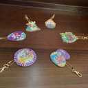 2 x Runeaoys Easter Diamond Art Keychains Kits for Adults 12 Pcs DIY Cross Eggs Diamond Painting Easter Decorations for Home