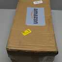 Ceramic 7.3inch Raised Double Bowls Set with Wooden Stand, Food & Water Bowls for Medium Breed Dogs, Weighted Dog Dishes, Pet Feeder(Beige)