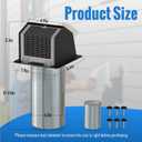 KERWINN 8-Inch Dryer Vent Cover Outside,Dryer Exhaust Vent with Removable Screen & Cushioned Non-Return Flap, Exterior Wall Mount Air Vent Cap for Dryer and House Exhaust(Black)