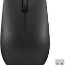 Lenovo 530 Wireless Mouse Full Size Computer Mouse for PC, Laptop, Windows Computer - 2.4 GHz Nano USB Receiver - Ambidextrous Design - 12 Months Battery Life Cordless, Raven Black