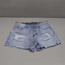MIFOCAL Women's Ripped Denim Jean Shorts Mid Rise Summer Hot Raw Hem Casual Shorts, Small