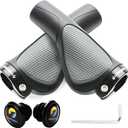 TOPCABIN Ergonomic Bike Grips - Widen Holding Rubber Grips with Aluminum LockGrips for Mountain & Road Bikes