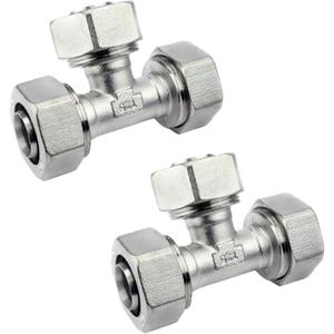 M8010 Maxline 1/2 inch Equal Tee Fitting for rapid air 1/2" NPT Tubing System (2-Pack)